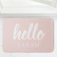 Modern minimale Pastel Pink Hallo und Sie nennen