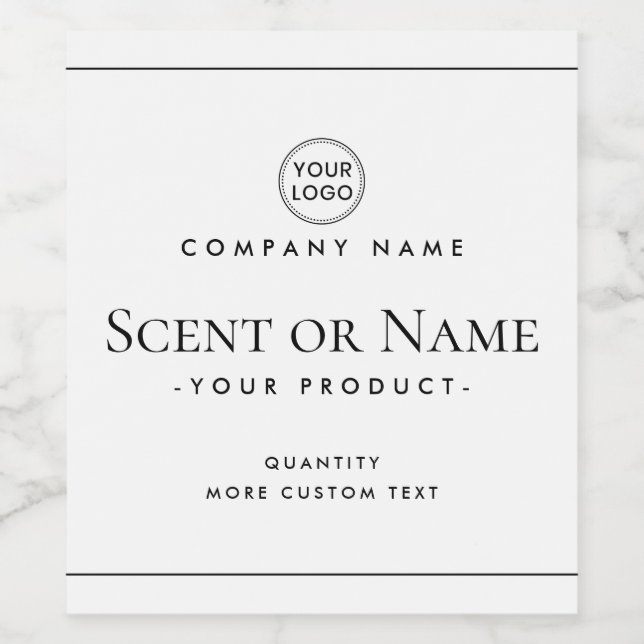 Modern minimaler Zusatz-Logo weiß oder jedes Farbp Weinetikett (Einzelnes Label)