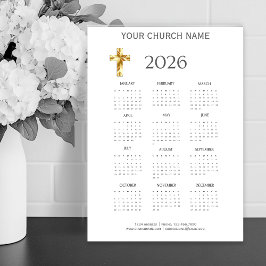 Modern Minimalist 2026 Calendar Magnet