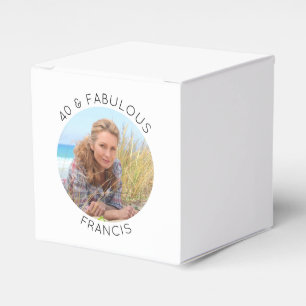 Modern minimalist 40 und fantastisch Foto Geschenkschachtel