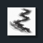Modern Minimalist Abstract Layered Flow - Smoke  Leinwanddruck<br><div class="desc">A serene and captivating minimalist digital artwork featuring rhythmic, flowing layers that mimic the movement of smoke or cascading clouds. The design utilizes a delicate grayscale gradient to create a deep sense of atmosphere and organic fluidity. Ideal for minimalist home interiors, high-end wellness centers, or as a sophisticated background in...</div>