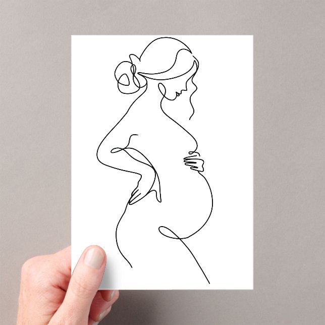 Modern Minimalist Abstract Line Art Drawing  Acryleinladungen (Insitu (Handheld))