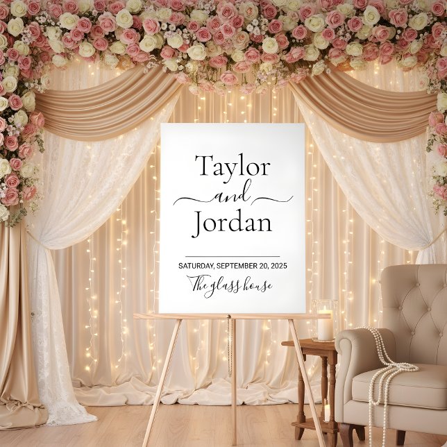 Modern Minimalist Acrylic Wedding Welcome  Acrylschild (Von Creator hochgeladen)