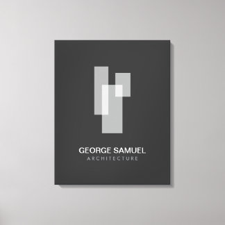 Modern Minimalist Architect Office Logo Leinwanddruck