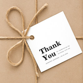 Modern Minimalist Black And White Birthday Geschenkanhänger