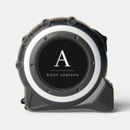 Modern Minimalist Black and White Monogram Maßband