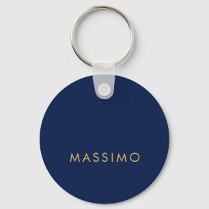 Modern minimalist Blau Gold Professional Trendy Schlüsselanhänger