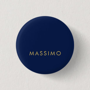Modern minimalist blau Gold professionell trendy Button