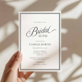 Modern Minimalist Bridal Shower Invitation Einladung