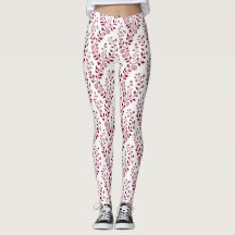 Modern Minimalist Burgundy Red White Floral 
