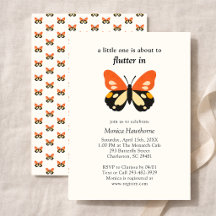 Modern Minimalist Butterfly Baby Shower