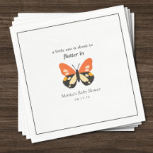 Modern Minimalist Butterfly Baby Shower