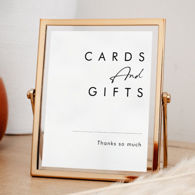 Modern Minimalist Cards and Gifts Sign Poster (Von Creator hochgeladen)