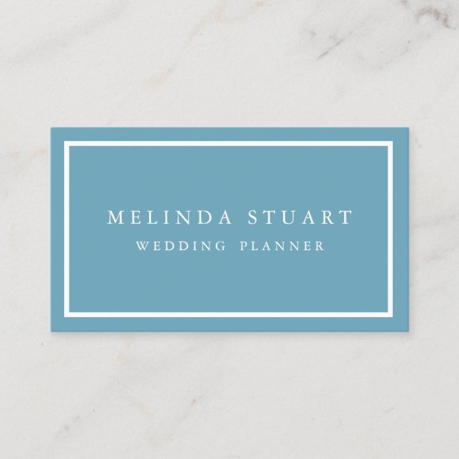 Modern Minimalist Chic Navy Blue Business Card Visitenkarte (Vorderseite)