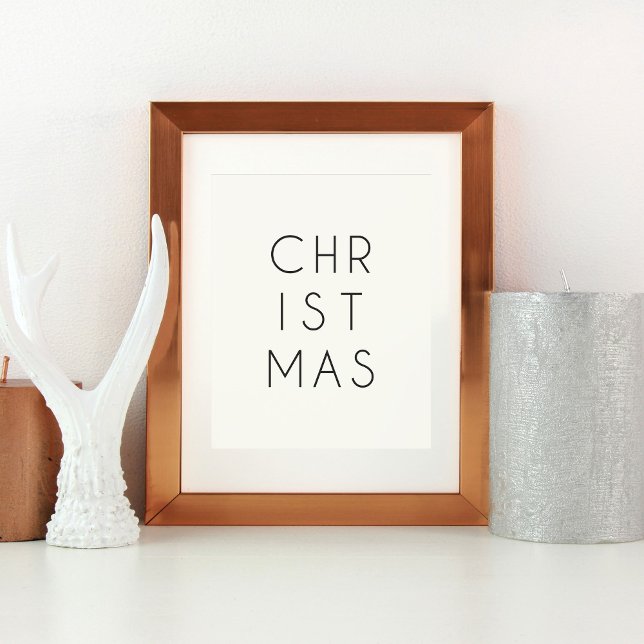 Modern Minimalist Christmas Art Print or Xmas Poster (Von Creator hochgeladen)