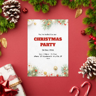 Modern Minimalist Christmas Invitation Acryleinladungen
