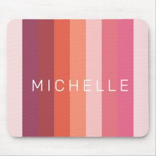 Modern minimalist color Block monogram Mousepad
