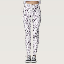 Modern Minimalist Dark Plum White Floral 