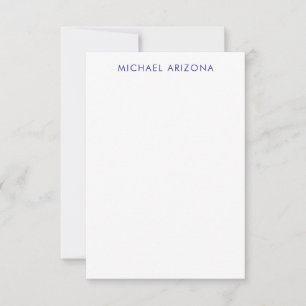 Modern minimalist einfach eigener Name Mitteilungskarte