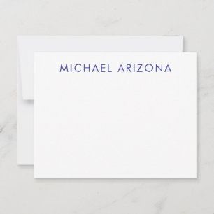 Modern minimalist einfach eigener Name Mitteilungskarte