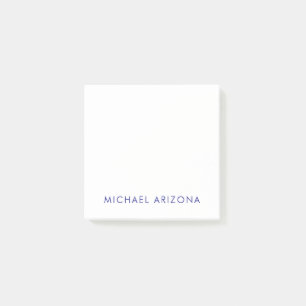 Modern minimalist einfach eigener Name Post-it Klebezettel
