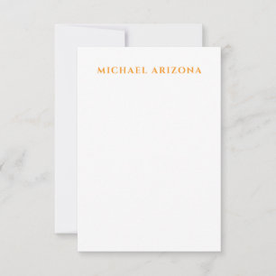 Modern minimalist einfach eigener Name RSVP Karte