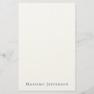 Modern minimalist einfach schlicht eigener Name Briefpapier