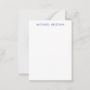 Modern minimalist einfach schlicht eigener Name Mitteilungskarte