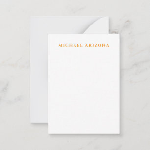 Modern minimalist einfach schlicht eigener Name Mitteilungskarte