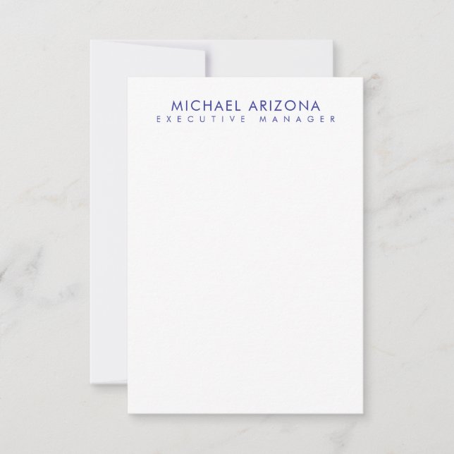 Modern minimalist einfach schlicht eigener Name RSVP Karte (Vorderseite)