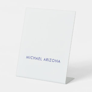 Modern minimalist einfach schlicht eigener Name Sockelschild