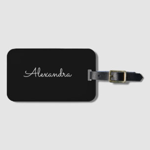 Modern minimalist, einfaches Schwarz und Weiß Gepäckanhänger