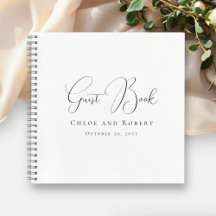 Modern Minimalist Elegant Chic Wedding Guest Book