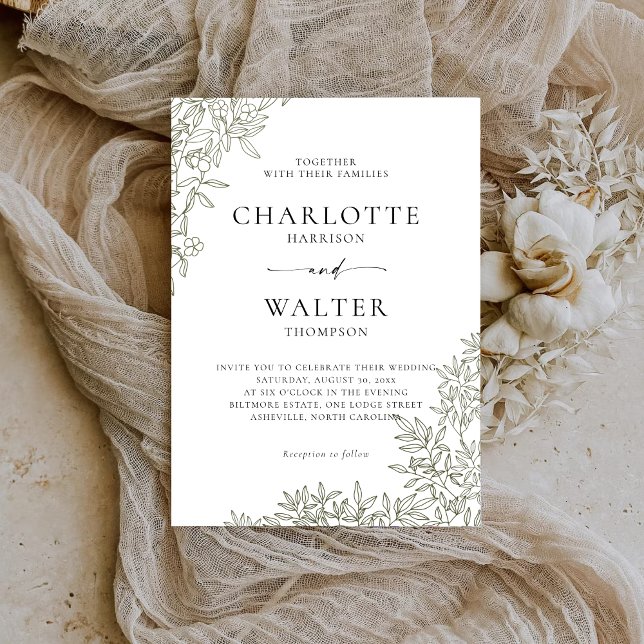Modern Minimalist Elegant Wedding Invitations (Créateur téléchargé)