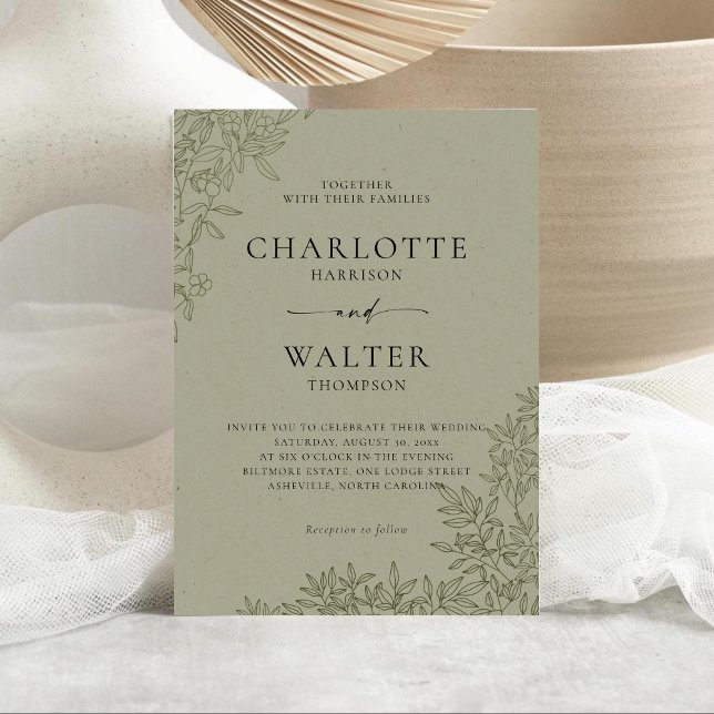 Modern Minimalist Elegant Wedding Invitations (Créateur téléchargé)