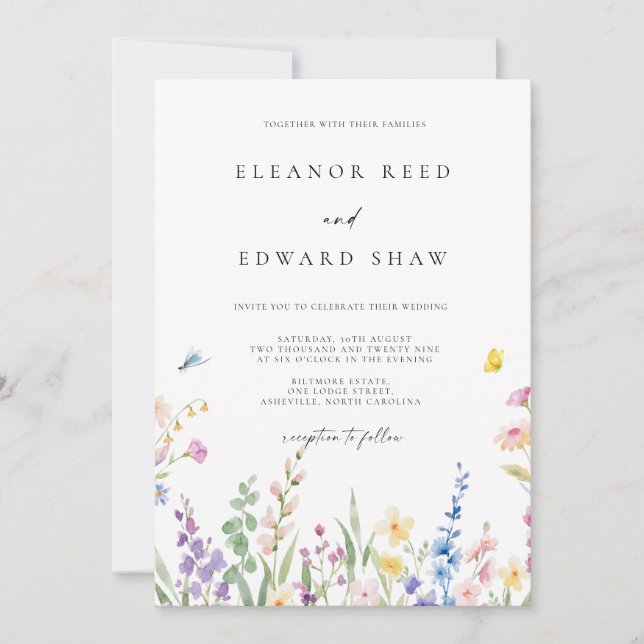 Modern Minimalist Elegant Wedding Invitations Save The Date (Vorderseite)
