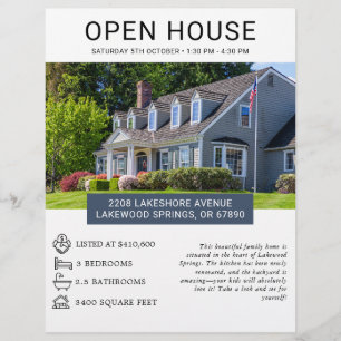 Modern minimalist Flyer für Immobilien-Open-House