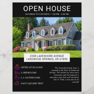 Modern minimalist Flyer für Immobilien-Open-House