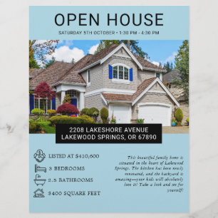 Modern minimalist Flyer für Immobilien-Open-House
