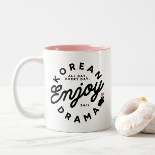 Modern Minimalist Genieße Korean Drama Liebhaber Zweifarbige Tasse