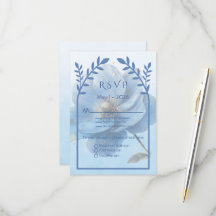 Modern Minimalist Gold and Blue Wedding