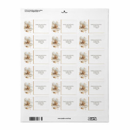 Modern Minimalist Gold and White Address Adressaufkleber