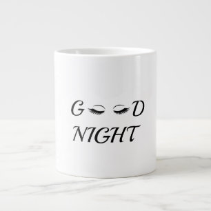 Modern minimalist Gute Nacht Wimpern Ästhetik Jumbo-Tasse