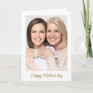Modern minimalist Happy Mother's Day Foto  Karte