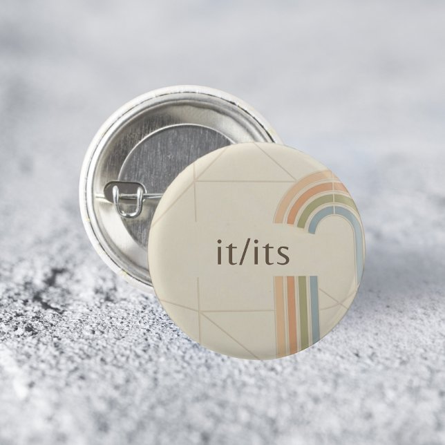 Modern minimalist It/Its LGBTQ-Stolz-Anstecker Button (Von Creator hochgeladen)