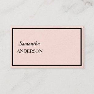 Modern Minimalist Kraft Rustikaler Stil Schrift Visitenkarte