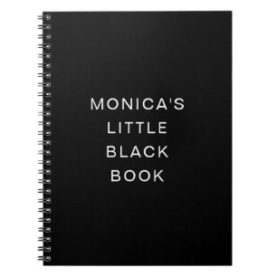 Modern minimalist Name Little Black Notizblock