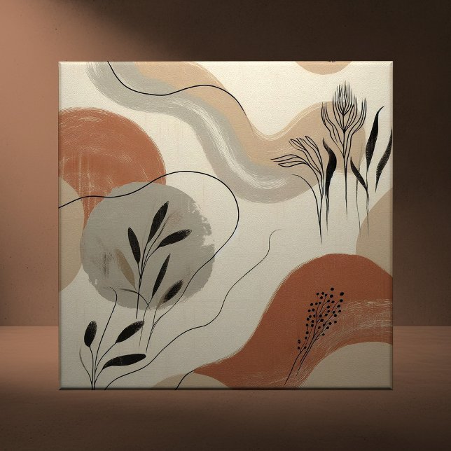 Modern Minimalist Organic Abstract Shapes Pattern Fliese (Von Creator hochgeladen)