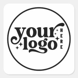 Modern Minimalist Packaging Company Logo Label Quadratischer Aufkleber