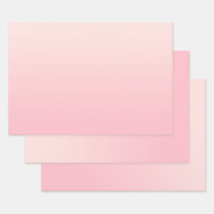 Modern minimalist pastellrosa Verlauf Geschenkpapier Set